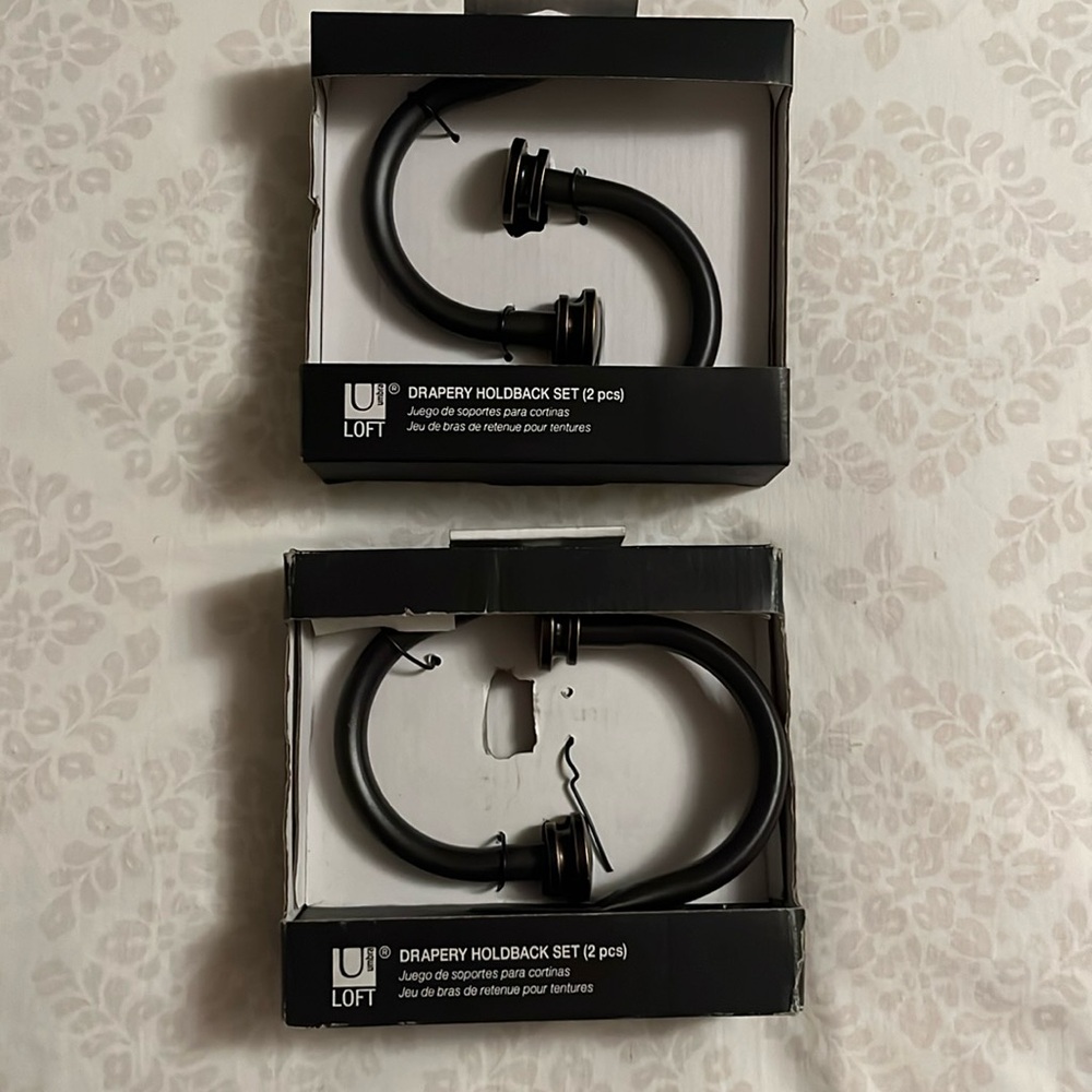 TWO sets curtain holdbacks NIB!!